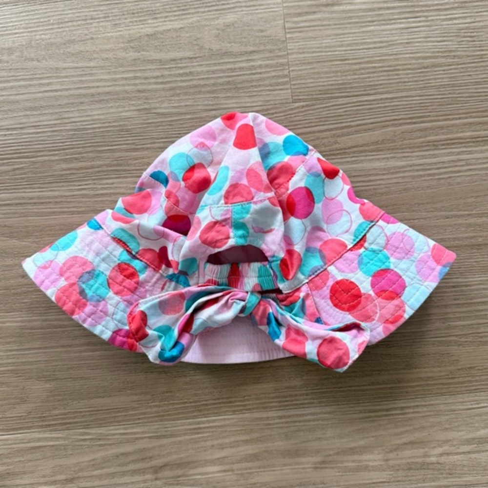 Joules 3-7 years pink Polka Dot Sun Hat
